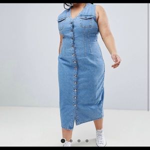 ASOS denim sleeveless dress -NWT